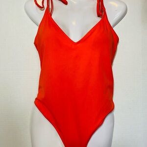 Victoria Secret Pink Women's Orange One-Piece Swimsuit NWOT